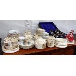 A COLLECTION OF ROYAL DOULTON BUNNYKINS POTTERY a Shelly Mabel Lucie Attwell pattern cup and saucer,