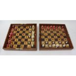 TWO JAQUES & SON 'IN STATU QUO' CHESS BOARDS 23.5cm wide (2)