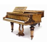 A WALNUT CASED GRAND PIANO by Kirkman & Son of 3 Soho Square London, stamped 12203, approximately