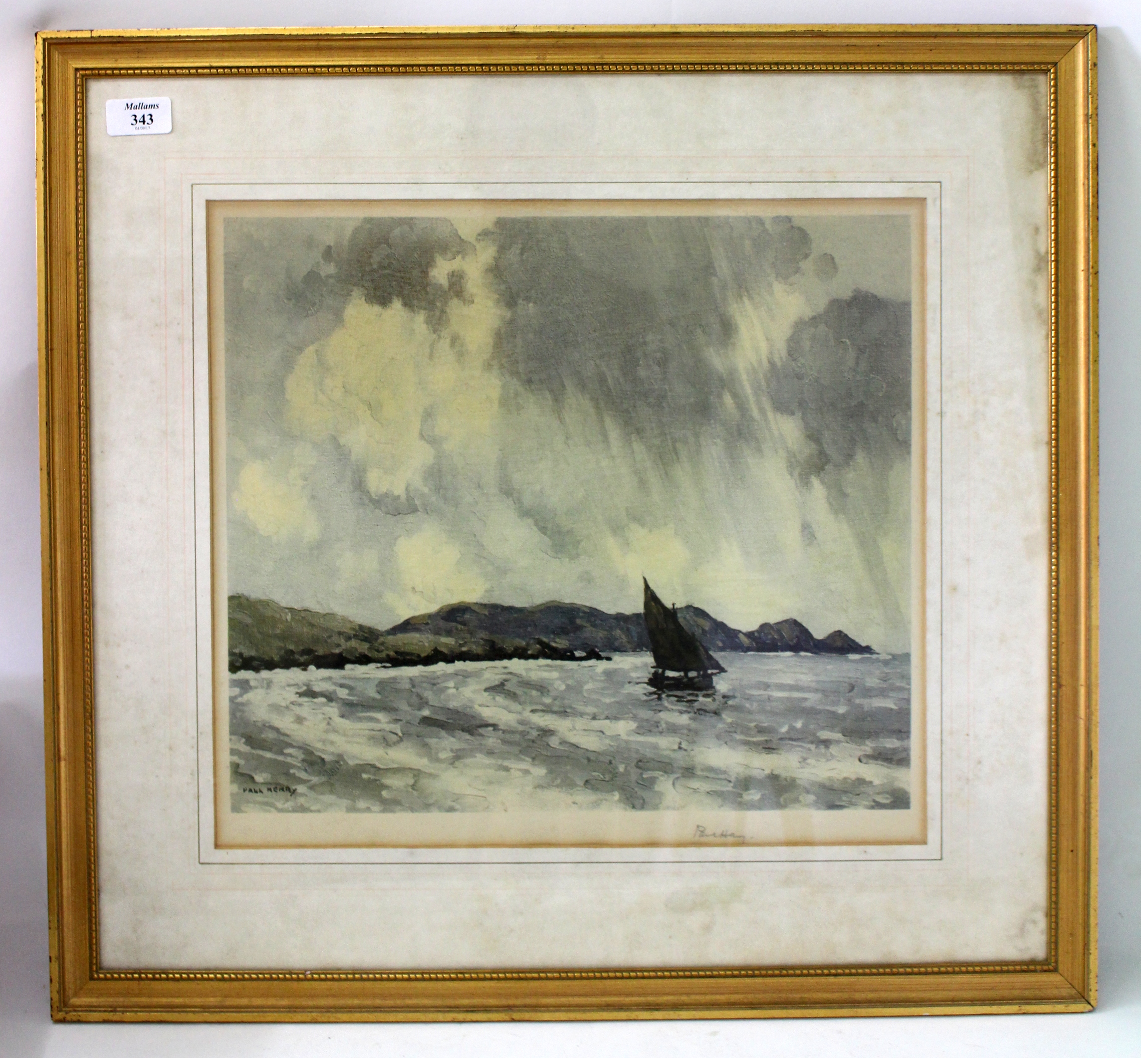 PAUL HENRY (1876-1958) signed lower right in pencil and with artists proof stamp, print, 38cm x 42cm