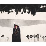 GERSON LEIBER (b. 1921) 'Joseph and his Brethren' 1966, signed and dated lower right, etching,
