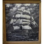 A SELECTION OF PRINTS, PICTURES AND WATERCOLOURS to include an oil on canvas of a ship, signed