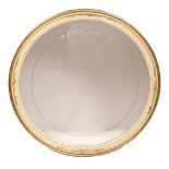 A 20TH CENTURY CONTINENTAL CIRCULAR MIRROR in painted framed 81cm across