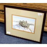 A SELECTION OF PRINTS, PICTURES AND WATERCOLOURS to include a Malcolm Doughty watercolour of a
