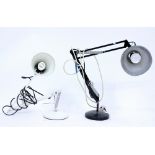 TWO VINTAGE ANGLEPOISE STYLE ADJUSTABLE LAMPS