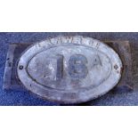 AN OLD LONDON AND NORTH WESTERN RAILWAY COMPANY OVAL CAST IRON PLAQUE