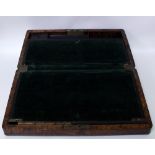 A VICTORIAN BRASS BOUND BURWOOD VENEERED WRITING BOX with single drawer to the side, 49cm wide x