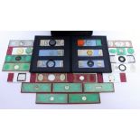 A COLLECTION OF 19TH CENTURY AND LATER MICROSCOPE SLIDES some professionally produced by Clarke &