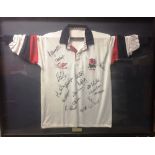 ENGLAND 20TH ANNIVERSARY 1997 TRIPLE CROWN SIGNED RUGBY SHIRT