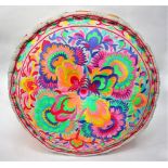 BOMBAY DUCK CARNIVAL EMBROIDERED POUF