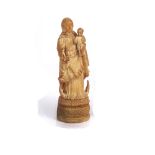 A Goan/Indo Portuguese carved ivory figure of Madonna 17th Century, 16.5cm tall