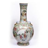 A Chinese Thousand mille fleur baluster vase Republic period decorated in polychrome enamels with