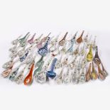 A collection of Chinese porcelain spoons 19th/20th Century to include robin's egg glaze and