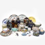 A group of Chinese porcelain and cloisonne