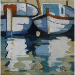 Lin Pattullo (b.1949) 'Little Boats' initialled (lower right) and titled (to reverse) oils on canvas