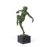 After Pierre Le Fagueys (1892-1962) Dancer with cymbals signed 'Fayral' patinated spelter 26.5cm