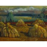 Paul Kuhfuss (1883-1960) Haystacks ('Garben in Sonnenschein'), 1938 signed (lower right), titled and