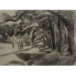 Edgar Hereford (20th Century) Trees, 1925 signed and dated (lower left) charcoal 27.5cm x 37cm.