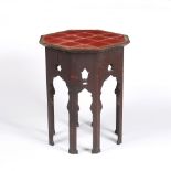 Manner of Liberty & Co. Oak 'Moorish' occasional table, early 20th Century octagonal shape with