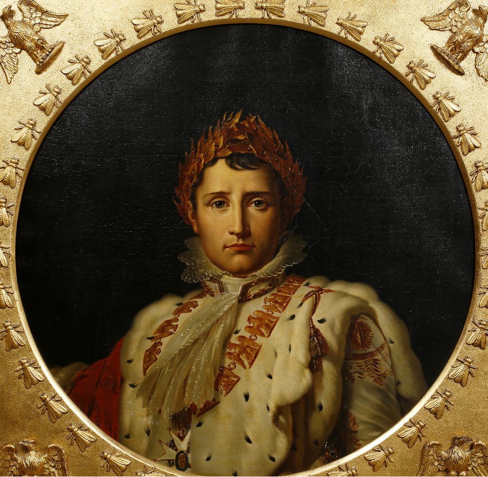 After François Gérard (1770-1837) circa 1840 Napoleon I, oils on canvas, in gilded wood frame with - Image 3 of 7