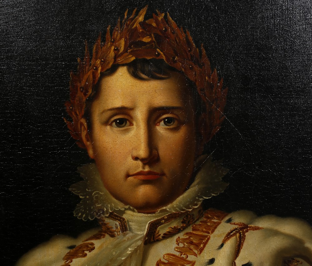 After François Gérard (1770-1837) circa 1840 Napoleon I, oils on canvas, in gilded wood frame with - Image 4 of 7