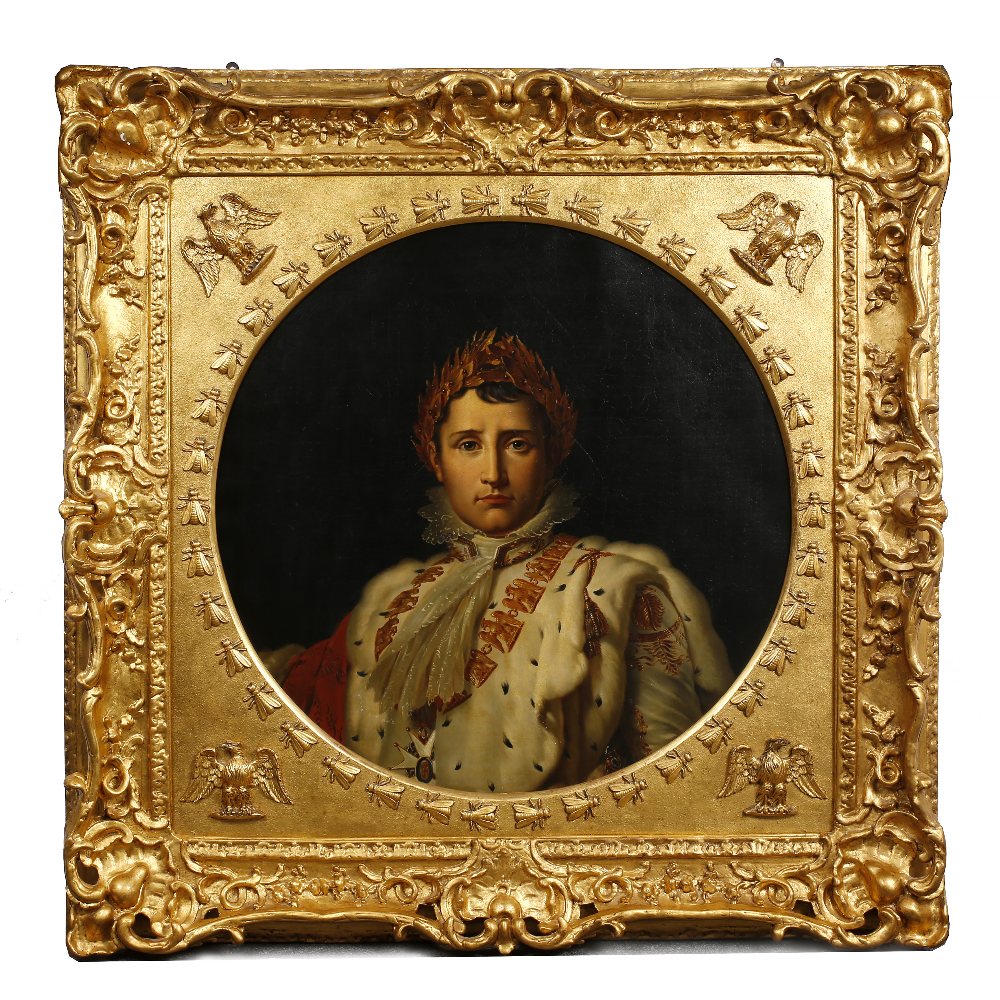 After François Gérard (1770-1837) circa 1840 Napoleon I, oils on canvas, in gilded wood frame with