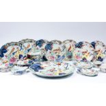 A group of Chinese 'tobacco-leaf' phoenix pattern porcelain Qianlong (1736-1795) each having
