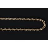 A 9CT GOLD FANCY-LINK CHAIN, of plaited design, hallmarked for London 1978, signed 'S&S' possibly