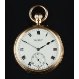 AN EDWARDIAN 18CT GOLD REPEATING OPEN FACE POCKET WATCH BY CHARLES FRODSHAM, No. 08965, AD.Fmsz, the