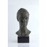 Franta Belsky (1921-2000) Pam Matthews resin signed 'F Belsky' 39cm high, wooden plinth 9cm high