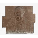 Franta Belsky (1921-2000) Sir Winston Churchill, relief panel, 1972 resin signed 'F Belsky /