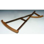 AN 18TH CENTURY 'DAVIS' BOXWOOD AND ROSEWOOD BACKSTAFF, unsigned, 63.5cm long NOTE: A Backstaff is a