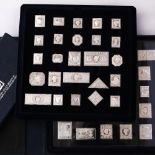 A CASED SET OF OFFICIAL STERLING SILVER PROOFS of the "Greatest stamps of the British Empire", by