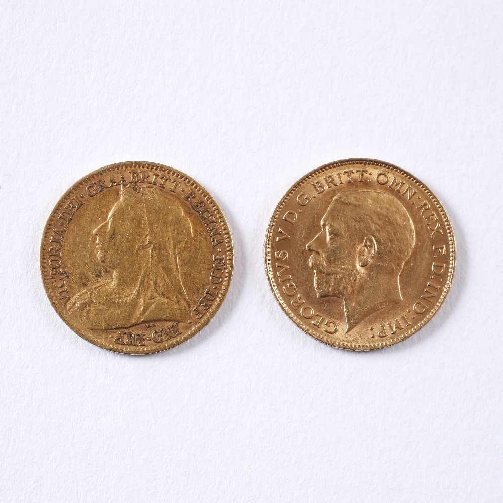 TWO GOLD 1/2 SOVEREIGNS 1897 AND 1913 - Image 2 of 2
