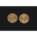 TWO GEORGE V SOVEREIGNS, dated 1913 and 1915 (2)