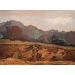 HENRY PAYNE (1868-1940) Landscape with faggot gatherers, signed and dated '26, watercolour, 33 x