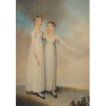 ADAM BUCK (1759-1833) Two sisters, signed and dated 1816, watercolour, 35 x 25cm See Peter