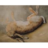 FOLLOWER OF WILLIAM CRUICKSHANK A dead hare, watercolour, 23 x 29cm; together with a watercolour