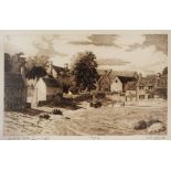 RACHEL ANNE LE BAS (b.1923) 'Back to Little Barrington', etching, pencil signed in the margin,