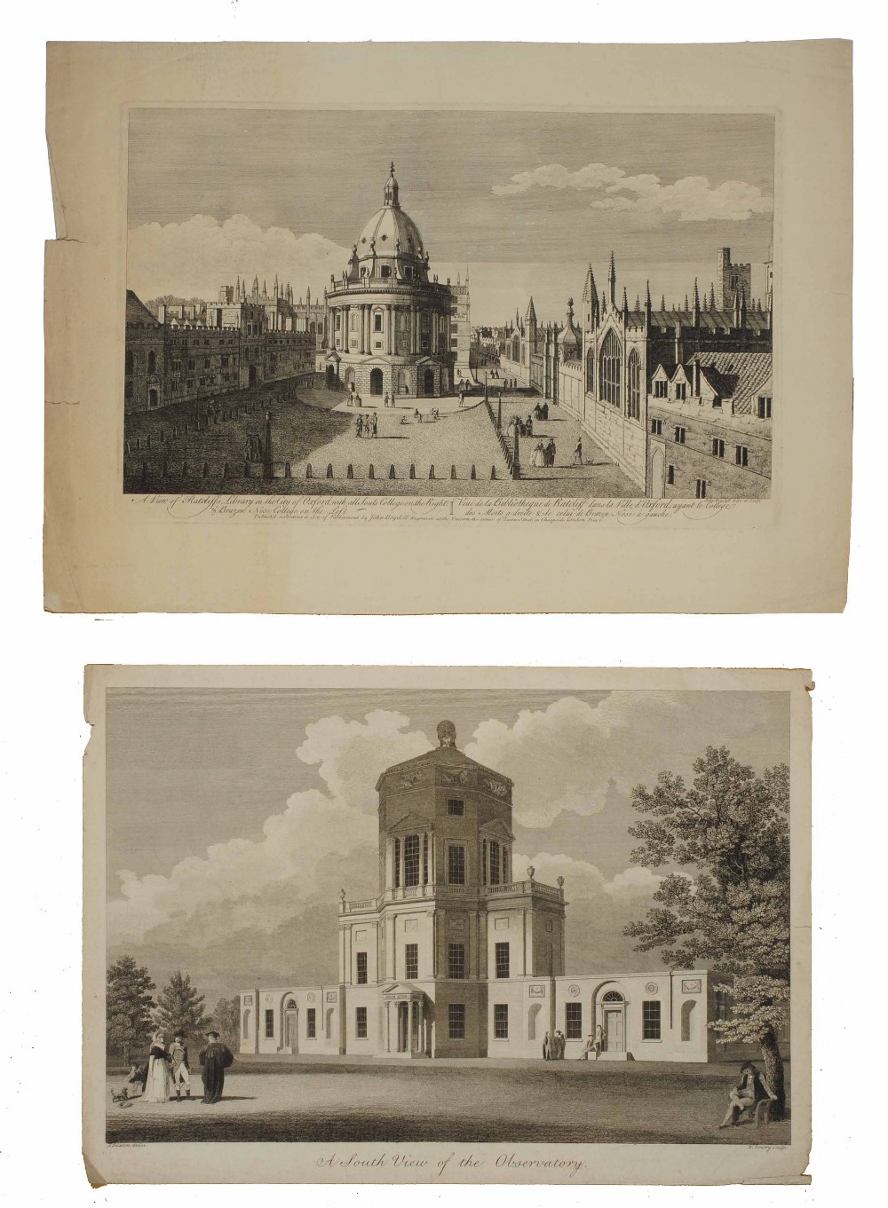 A FOLIO OF OXFORD RELATED ENGRAVINGS, subjects predominantly to include: Astronomical Observatory,