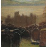 HENRY PAYNE (1868-1940) 'Harlech Castle', pastels, 18 x 17cm Exh. June 1969 Fine Art Society