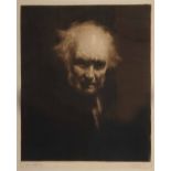 DAVID WATERSON (1870-1954) 'Old Coull', mezzotint, titled in the margin and signed in pencil, 32 x