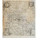 BENJAMIN COLE 'A New Map of Twenty Miles Round The City of Oxford', double page engraving with