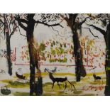 ESMOND KNIGHT (20TH CENTURY) 'Knole Park (sevenoaks)', watercolour, 23.5 x 33cm