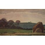 HENRY PAYNE (1868-1940) A Cotswold landscape, watercolour, 20 x 35cm