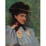 FREDERIC YATES (1854-1919) Portrait of Alice Mary Hope Edwardes, c.1894, signed, oil on canvas, 69 x