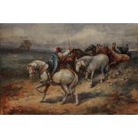 ATTRIBUTED TO ENRICO COLEMAN (1846-1911) Controlling the herd, signed and dated 'Roma 1868',