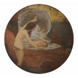 AFTER HERBERT DRAPER 'A Water Baby', print in colours, in pierced and moulded gilt gesso frame, 47cm