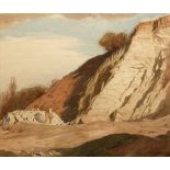 HENRY PAYNE (1868-1940) 'The Quarry at Culver Hill', signed and dated ?1928, watercolour, 35.5 x