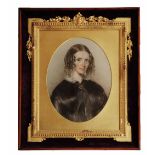 CIRCLE OF GEORGE RICHMOND (1809-1896) Bust length portrait of Martha Rogers of Buckingham, her